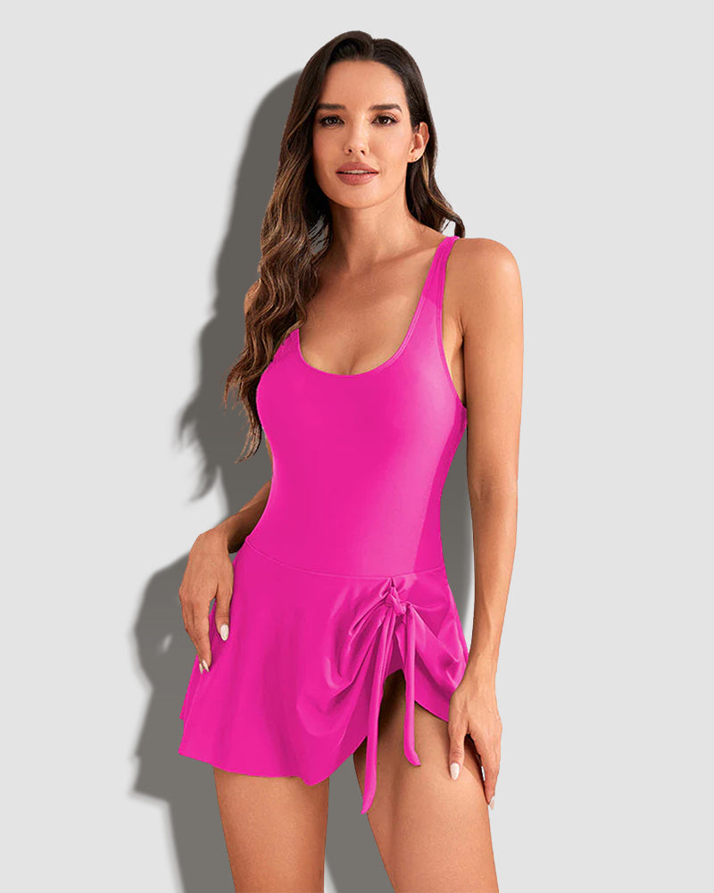 Serena Swim Dress | One-Piece Elegance | Flattering Fit & Playful Flair