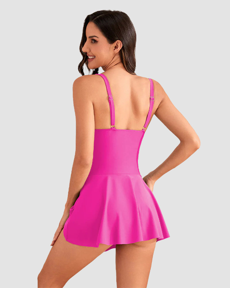 Serena Swim Dress | One-Piece Elegance | Flattering Fit & Playful Flair