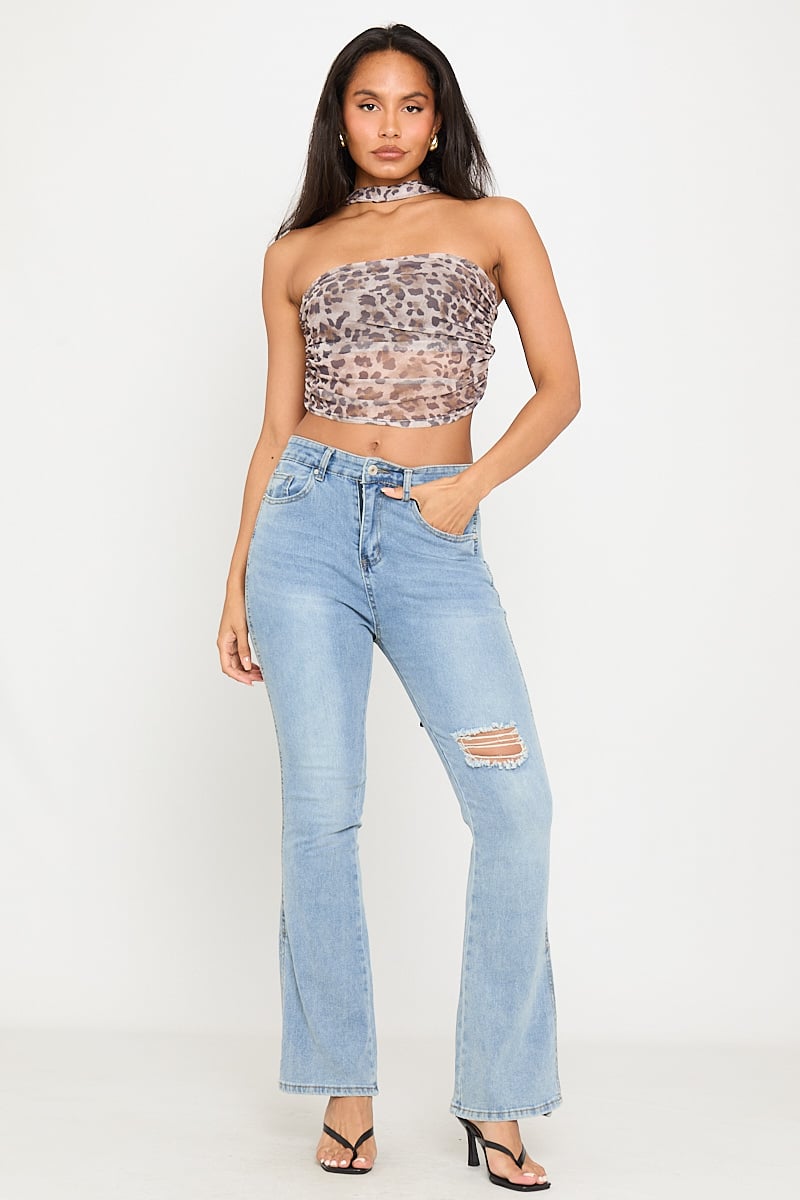 Savanna Scarf Top | Animal Print | Strapless & Backless Chic