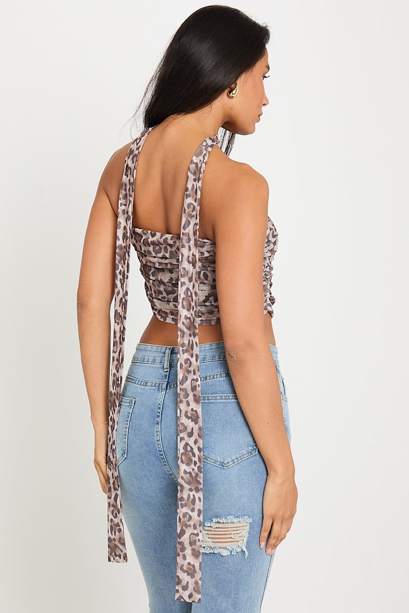 Savanna Scarf Top | Animal Print | Strapless & Backless Chic