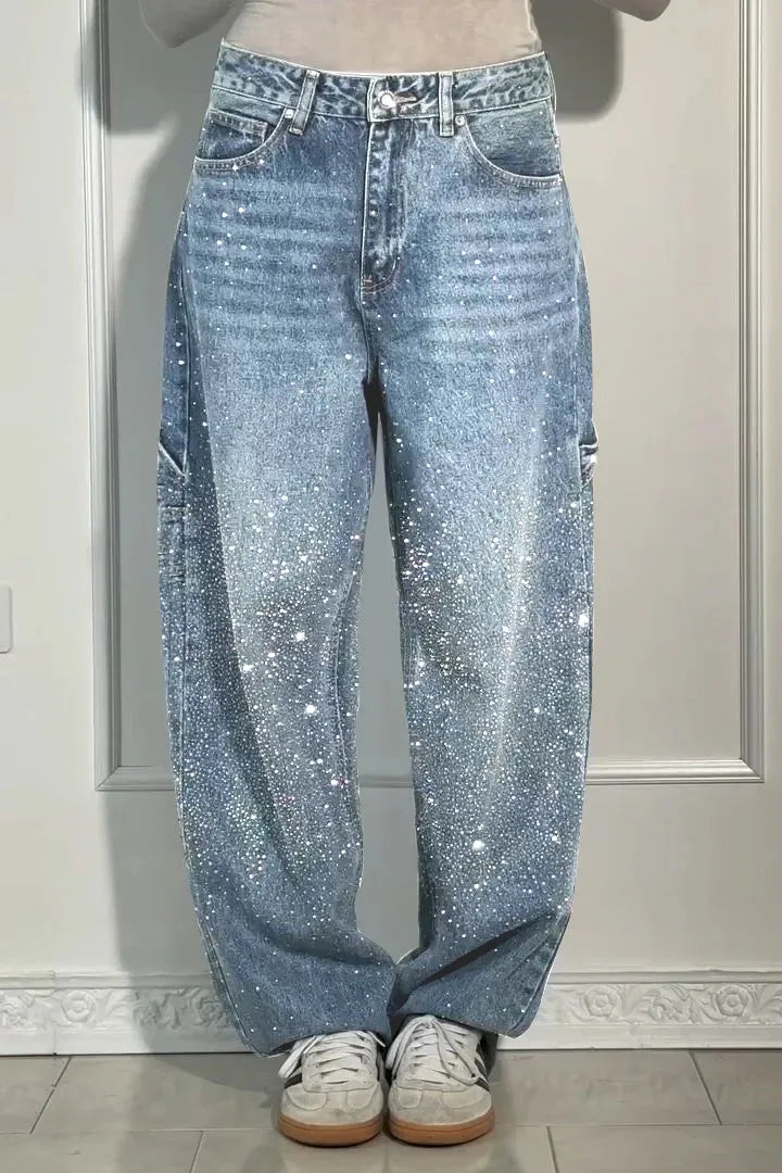 Wide-Leg Paint Splatter Jeans | High-Waisted & Relaxed | Edgy & Trendy