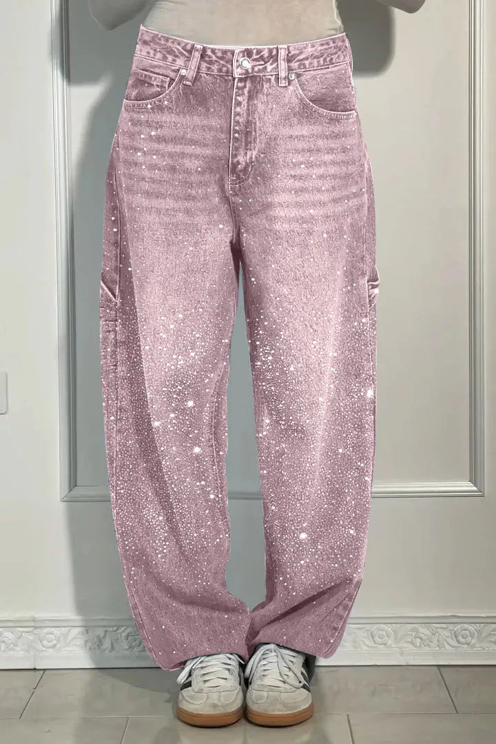 Wide-Leg Paint Splatter Jeans | High-Waisted & Relaxed | Edgy & Trendy