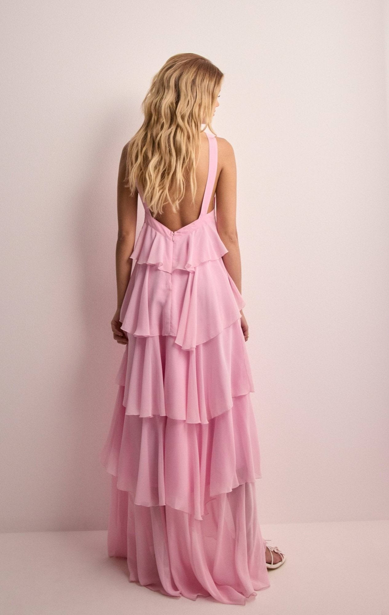 Tiered Ruffle Maxi Dress | Flowing Chiffon | Romantic & Elegant