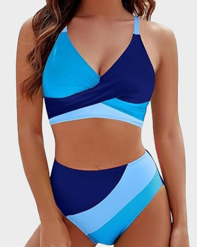 Riviera Set | Colorblock Design | High-Waisted Bikini