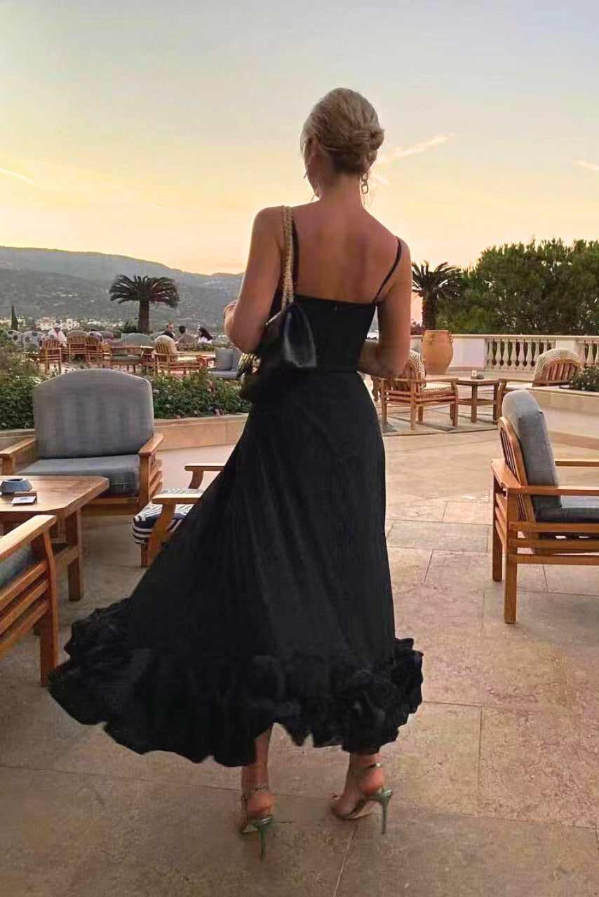 Ruffle-Hem Maxi Dress | Elegant | Flowing & Chic