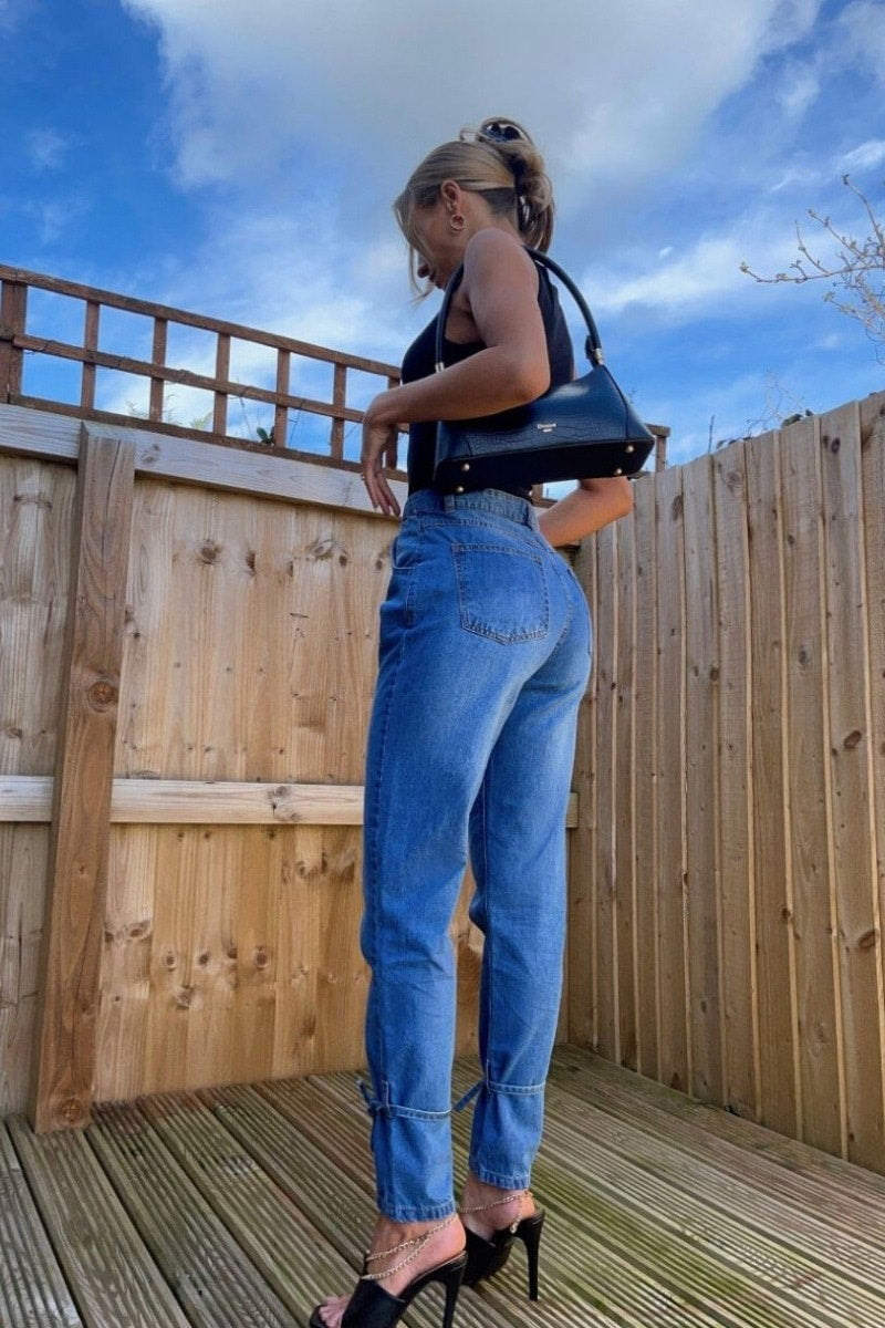 Classic Blue High-Waisted Slim Jeans | Everyday Fit | Timeless & Tailored