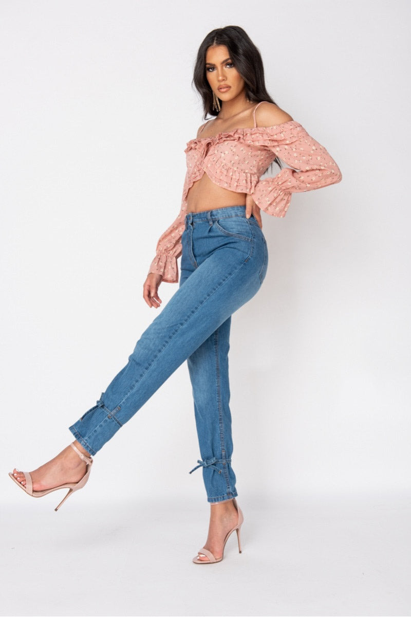 Classic Blue High-Waisted Slim Jeans | Everyday Fit | Timeless & Tailored