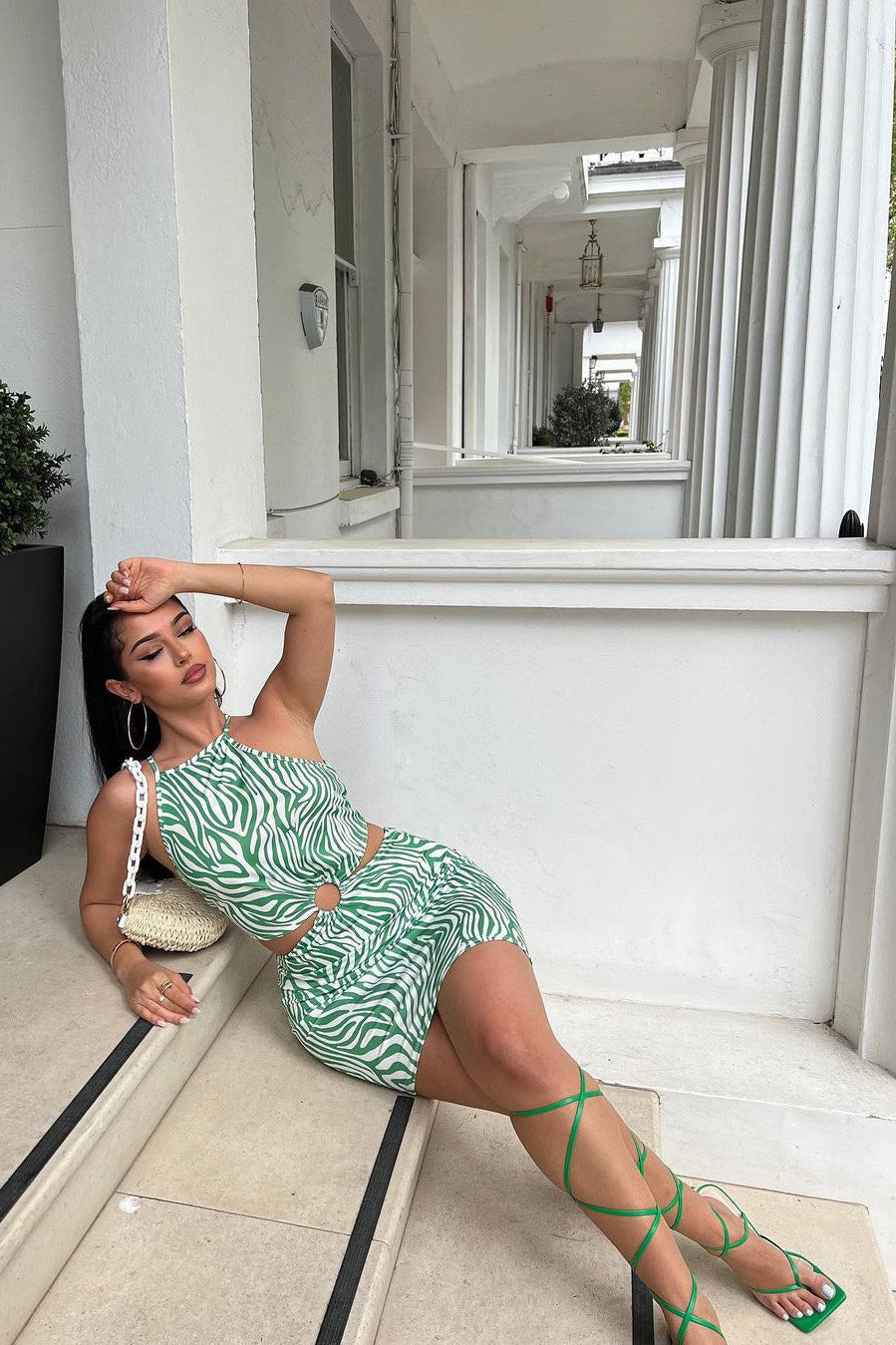Tropical Glam Ruched Mini Dress | Vibrant & Sultry | Summer Night Out