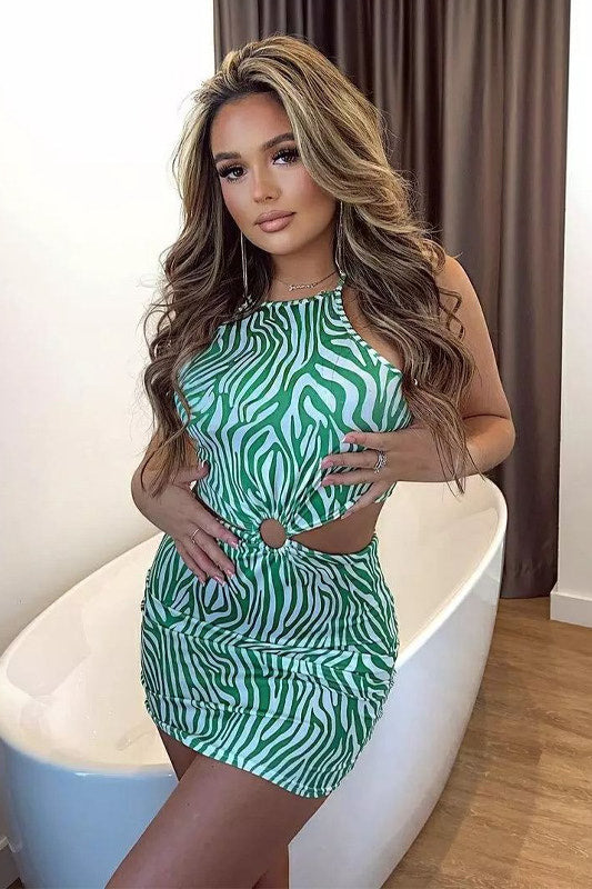 Tropical Glam Ruched Mini Dress | Vibrant & Sultry | Summer Night Out