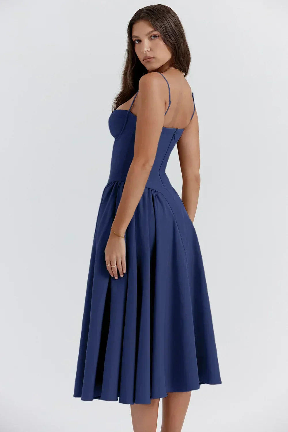 Strapless Midi Dress | Elegant | A-Line Silhouette