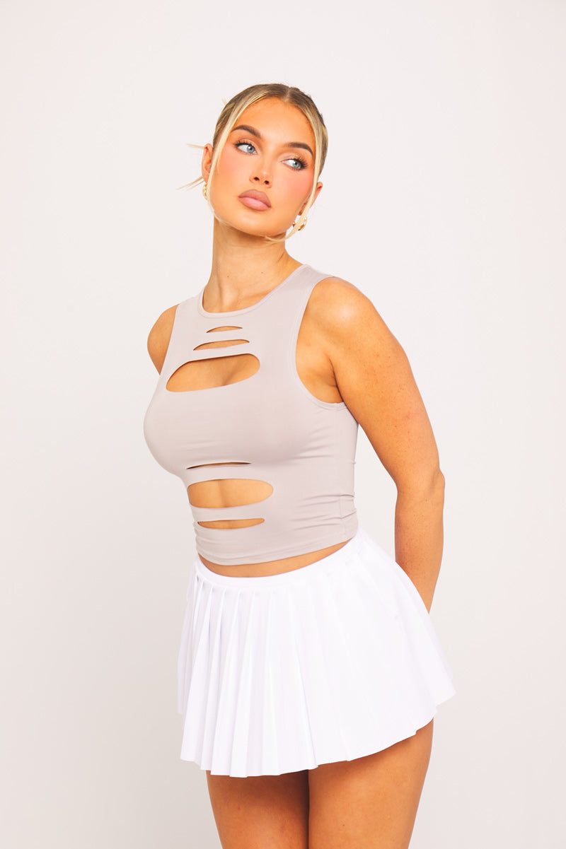 Ace Court Set | Cut-Out Top & Pleated Skirt | Sporty Chic