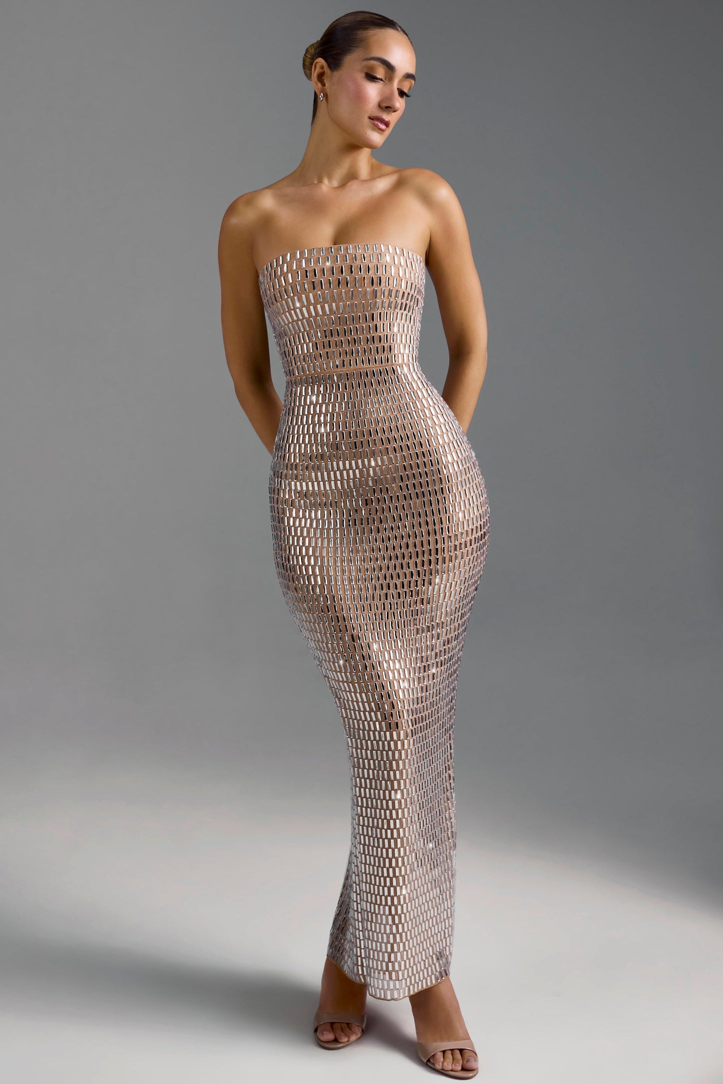 Strapless Sequin Maxi Dress | Sparkling & Elegant | Glamorous Fit