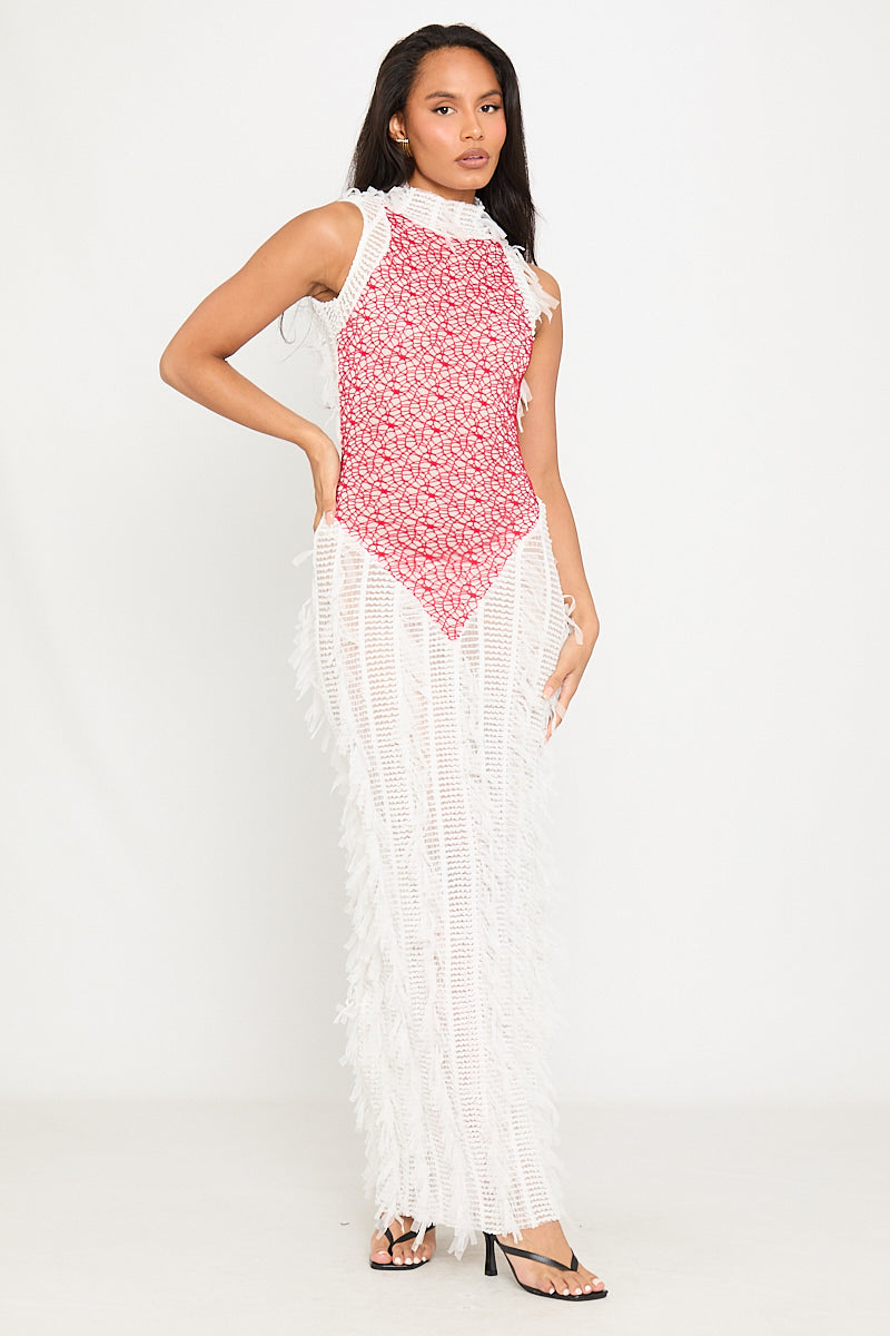 Sleeveless Crochet Overlay Jumpsuit | Boho & Chic | Effortless Elegance