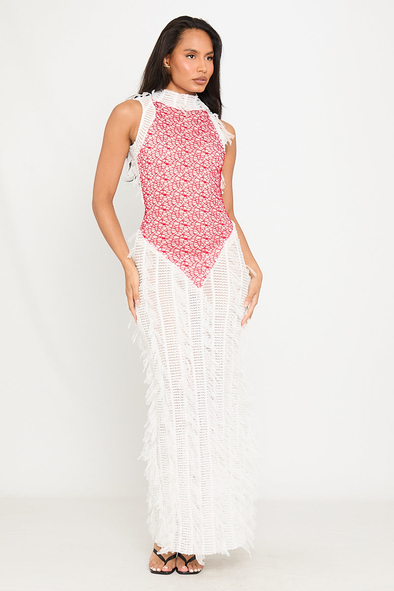 Sleeveless Crochet Overlay Jumpsuit | Boho & Chic | Effortless Elegance