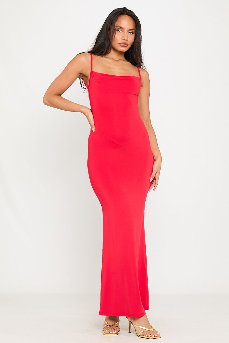 Red Strapless Bodycon Maxi Dress | Sultry & Sophisticated | Show-Stopping Elegance