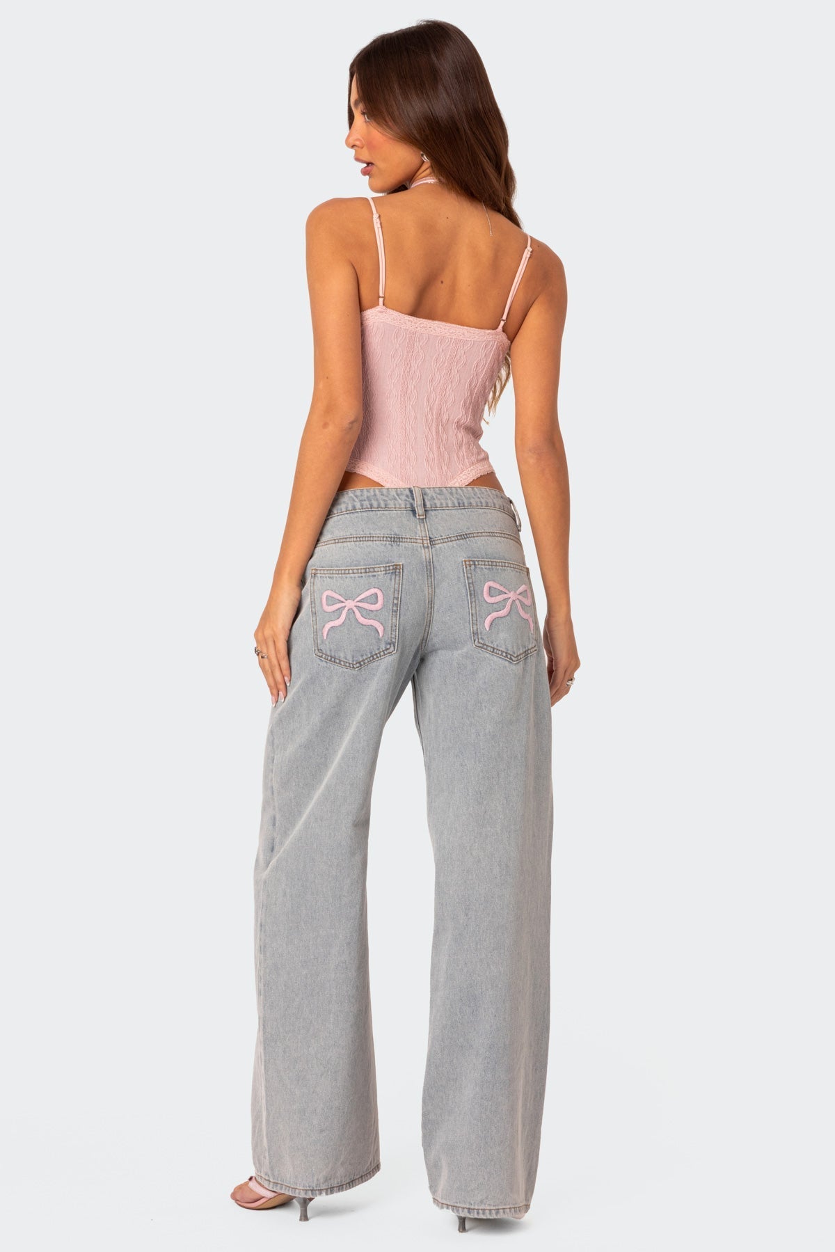 Wide-Leg Trousers | Grey Denim | Effortless Off-Duty Cool