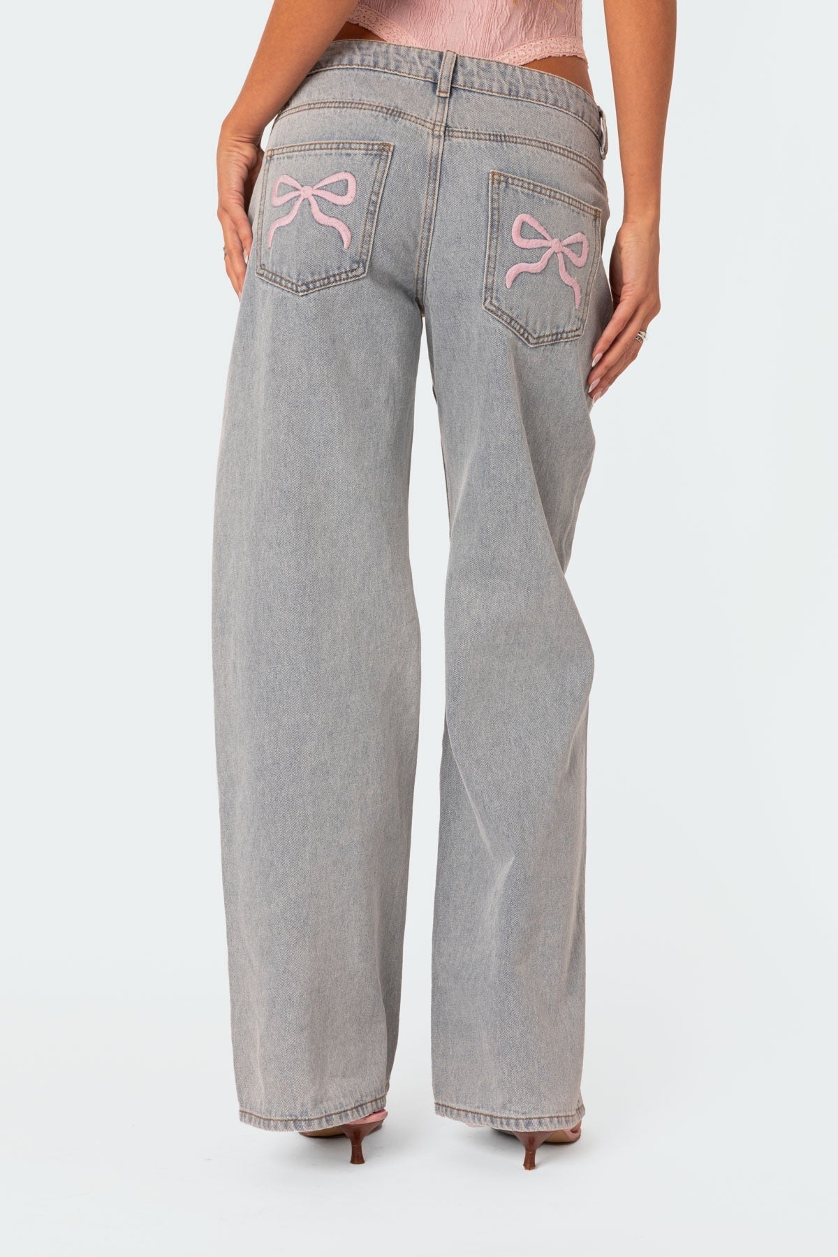 Wide-Leg Trousers | Grey Denim | Effortless Off-Duty Cool