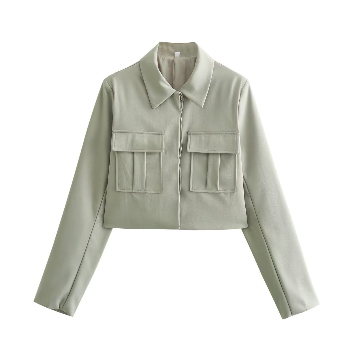 Utility Set | Polyester Twill | Cropped Jacket & Wide-Leg Pants