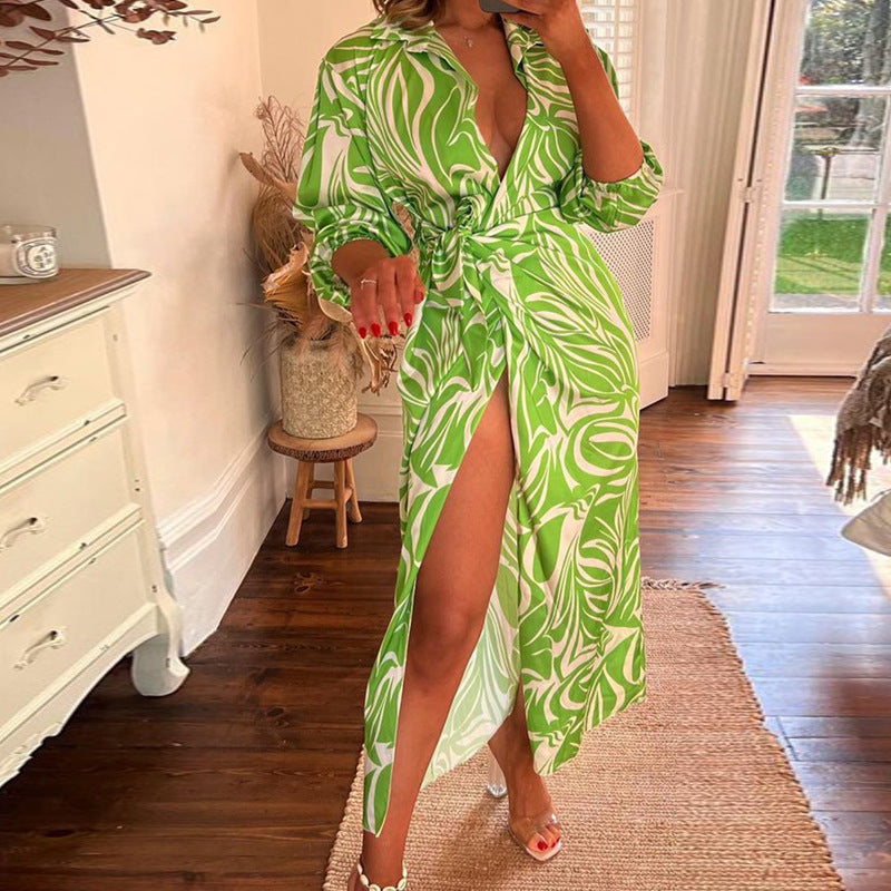 Printed Wrap Maxi Dress | Bold & Elegant | Flowy & Lightweight