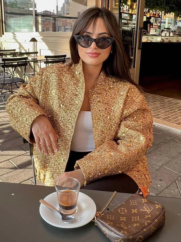 Sequin Bomber Jacket | Luxe Statement | Effortless Glam