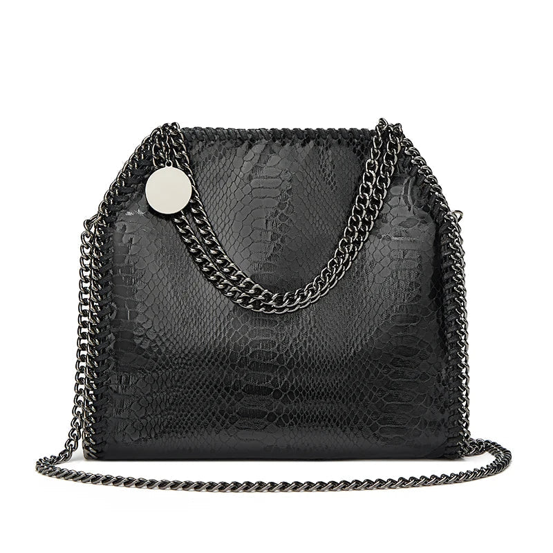 Women's Chain Shoulder Bag | Chic & Edgy | Faux Leather