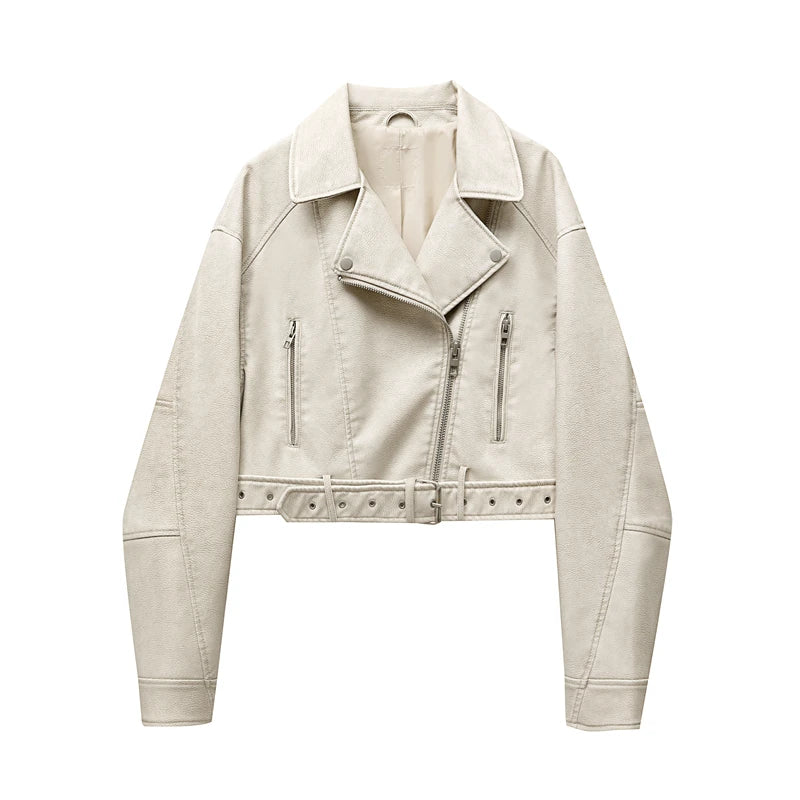 Cropped Leather Biker Jacket | Edgy & Timeless | Modern Rebel