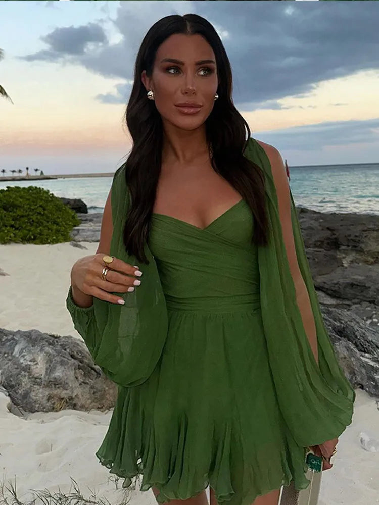 Puff-Sleeve Mini Dress | Bold & Flirty | Elegant Party Wear