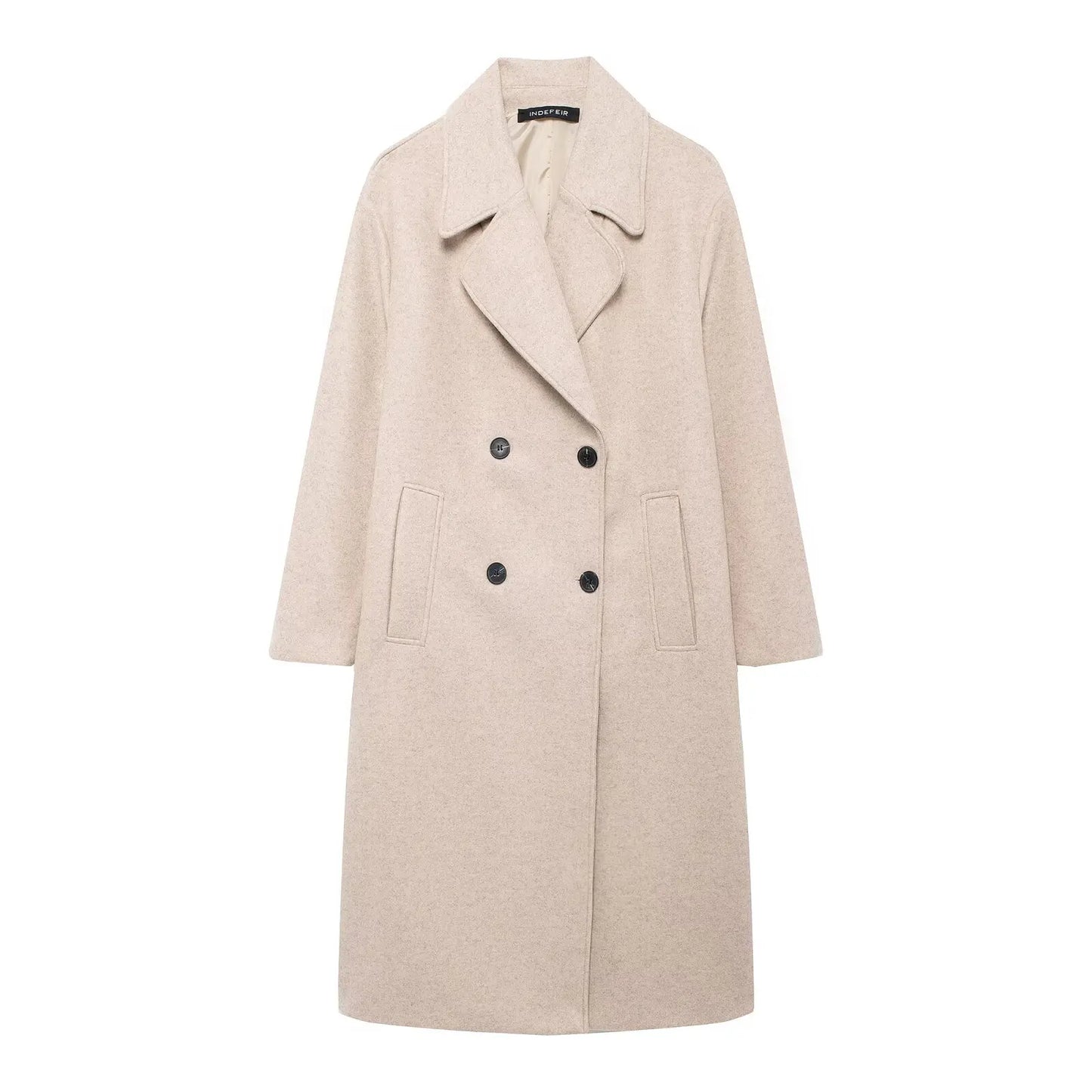 Women's Long Wool Trench Coat | Elegant & Warm | Tailored Fit