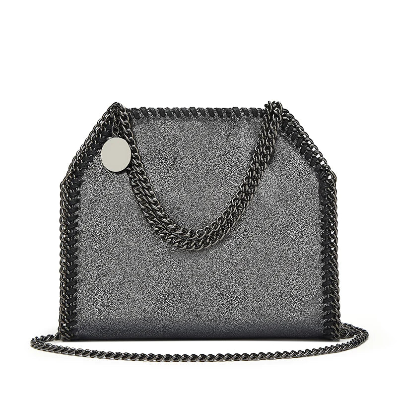 Women's Chain Shoulder Bag | Chic & Edgy | Faux Leather