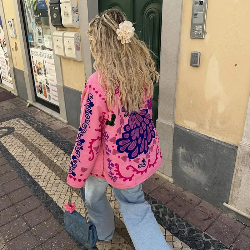 Embroidered Quilted Jacket | Boho Luxe | Statement Outerwear