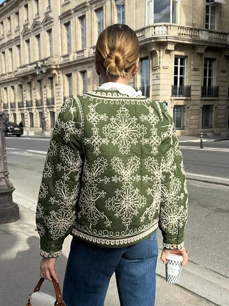 Embroidered Quilted Jacket | Boho Luxe | Statement Outerwear