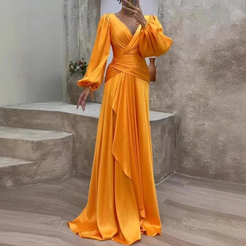 Elegant Satin Gown | Flowing Silhouette | Timeless Glamour