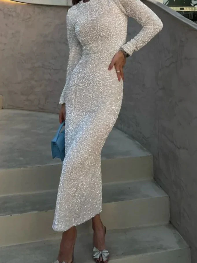 Sequin One-Shoulder Maxi Dress | Elegant & Glamorous | Formal Evening Wear