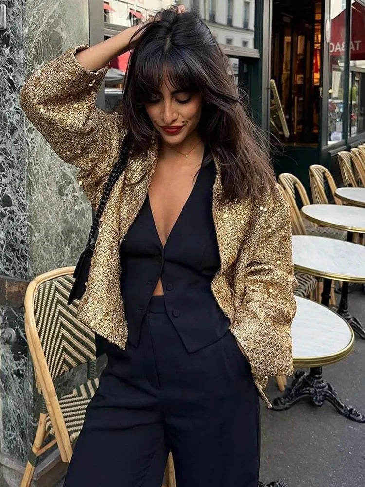 Sequin Bomber Jacket | Luxe Statement | Effortless Glam