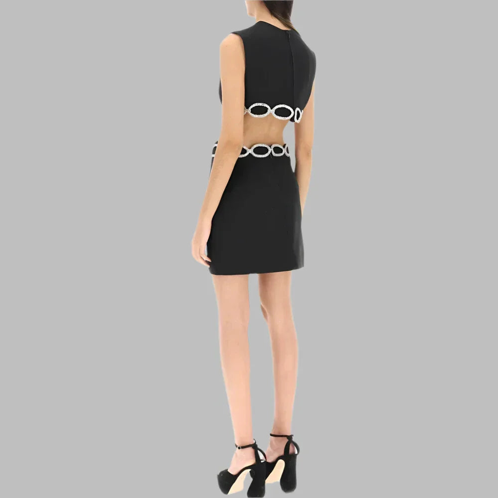 Cut-Out Mini Dress | Bold & Edgy | Metallic Ring Detail