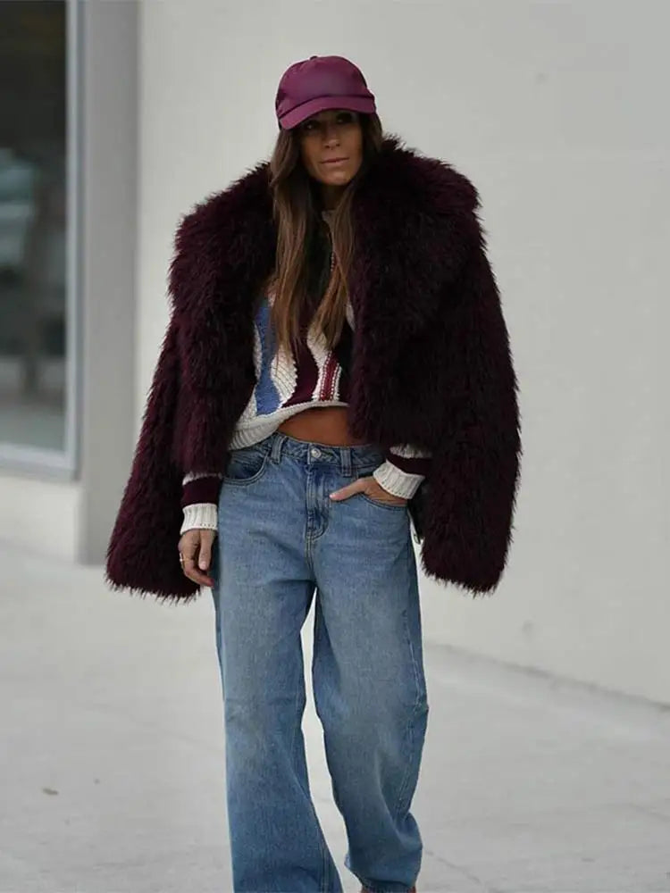 Women's Faux Fur Jacket | Soft & Luxe | Oversized Fit