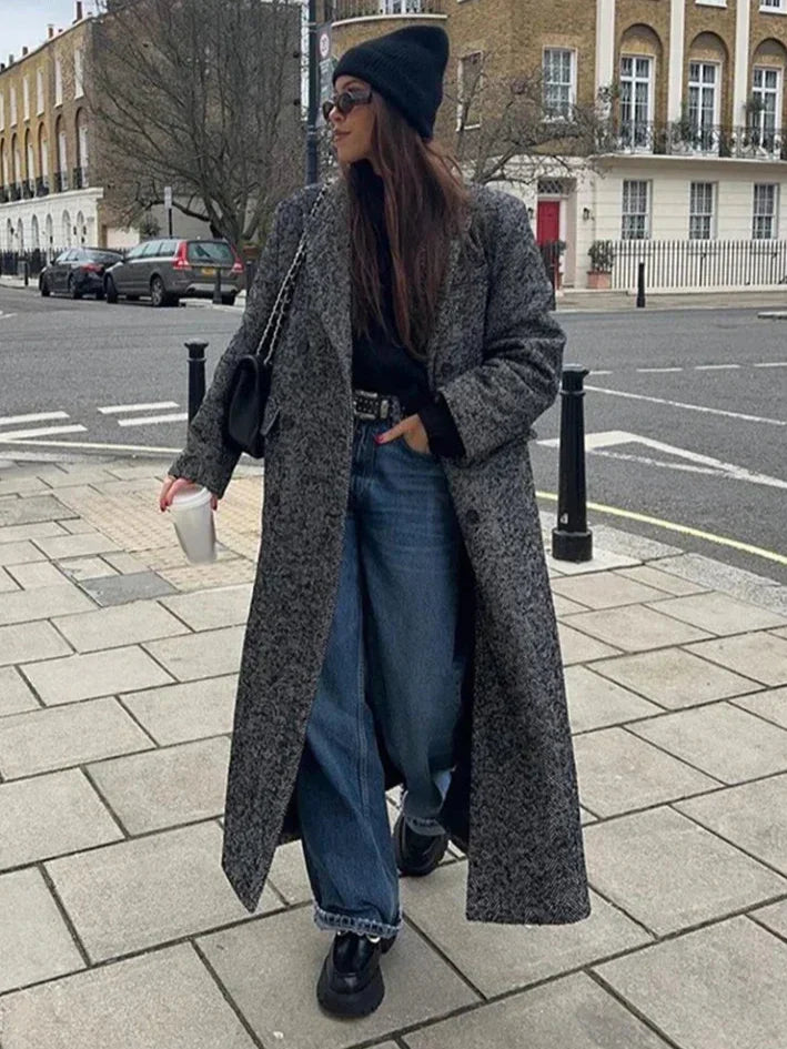 Women's Oversized Wool Coat | Cozy & Stylish | Longline Fit