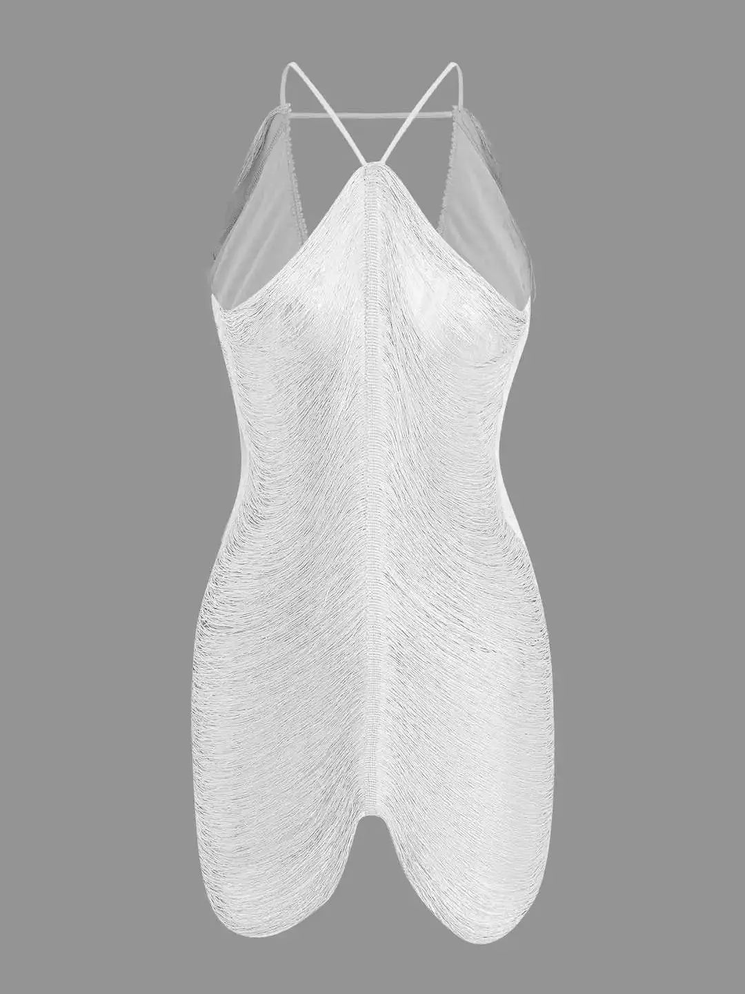 Metallic Halter Mini Dress | Luxe & Dazzling | Draped Silhouette