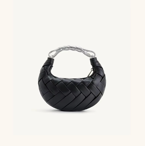 Women's Mini Woven Handbag | Chic & Elegant | Metal Handle