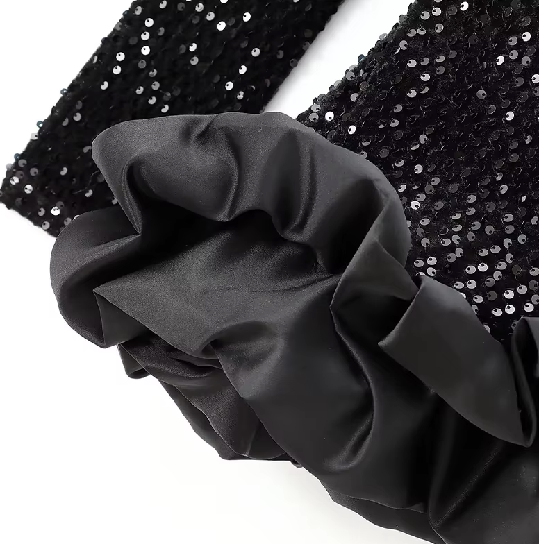 Women's Embellished Mini Dress | Elegant & Playful | Ruffled Hem