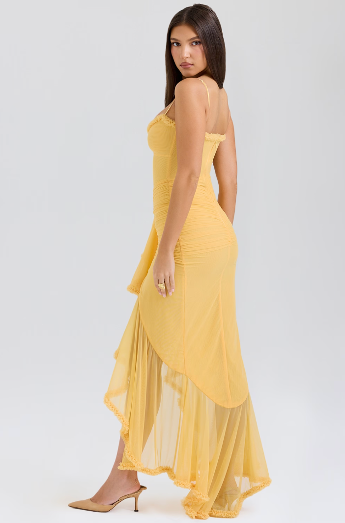 Strapless Ruffle Maxi Dress | Elegant | Glamorous & Chic