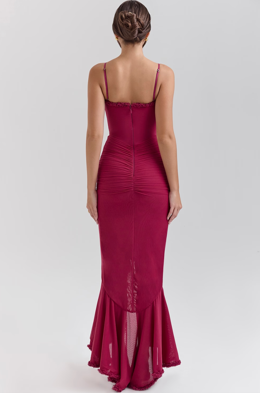 Strapless Ruffle Maxi Dress | Elegant | Glamorous & Chic