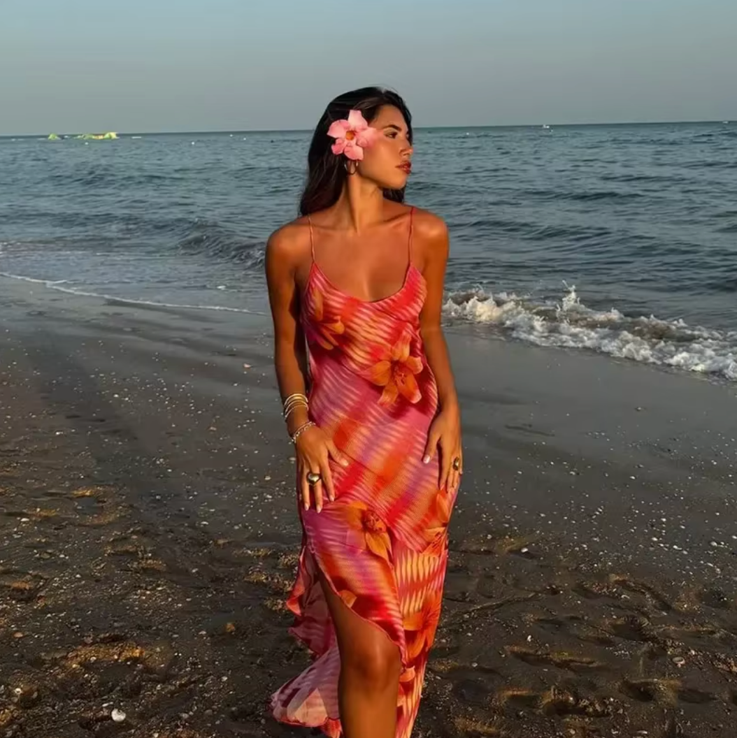 Sarong-Style Maxi Dress | Draped Wrap | Beachy & Elegant