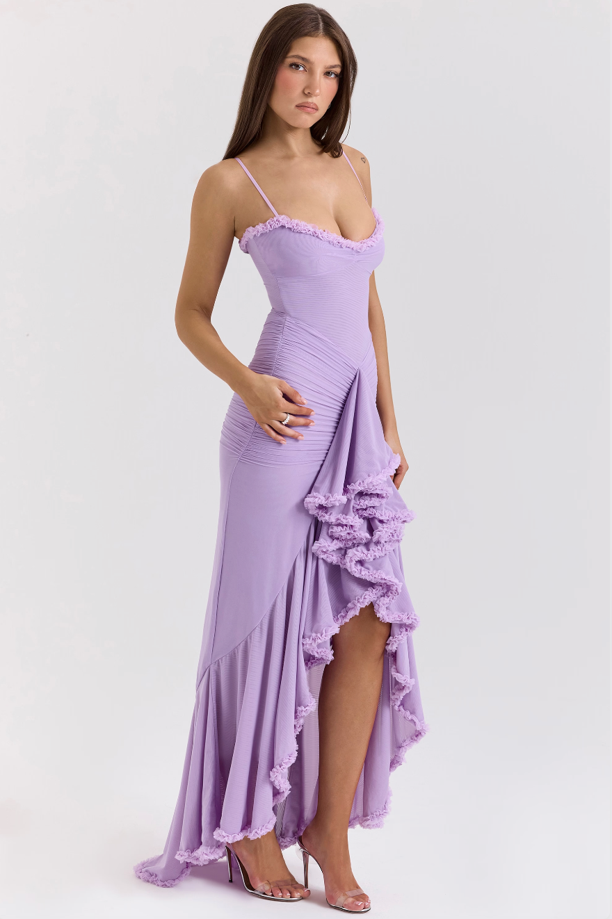 Strapless Ruffle Maxi Dress | Elegant | Glamorous & Chic