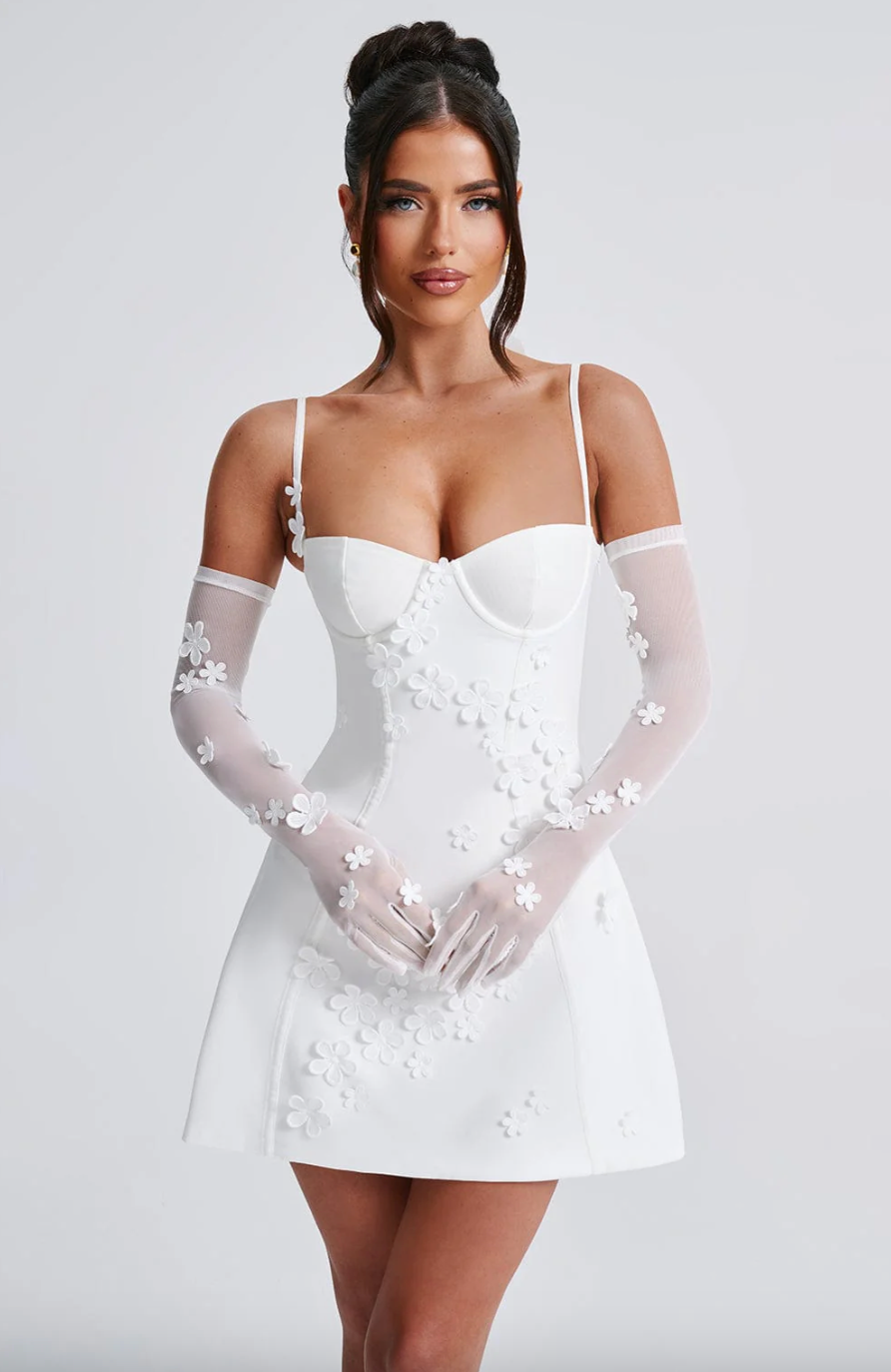 Embellished Mini Dress | Glamorous | Rhinestone Detail