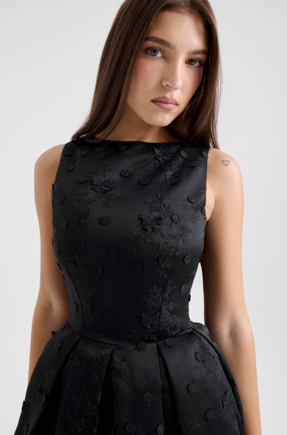 Black Bubble Mini Dress | Chic & Playful | Elegant Statement