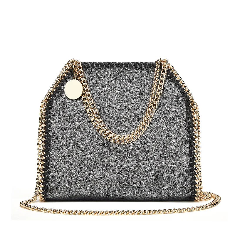 Women's Chain Shoulder Bag | Chic & Edgy | Faux Leather
