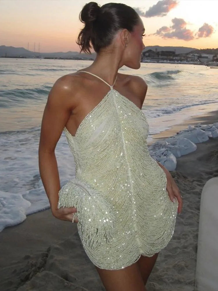 Feather Fringe Mini Dress | Bold & Playful | Glamorous Party Wear