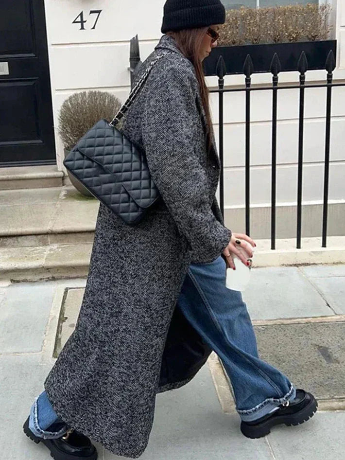 Women's Oversized Wool Coat | Cozy & Stylish | Longline Fit