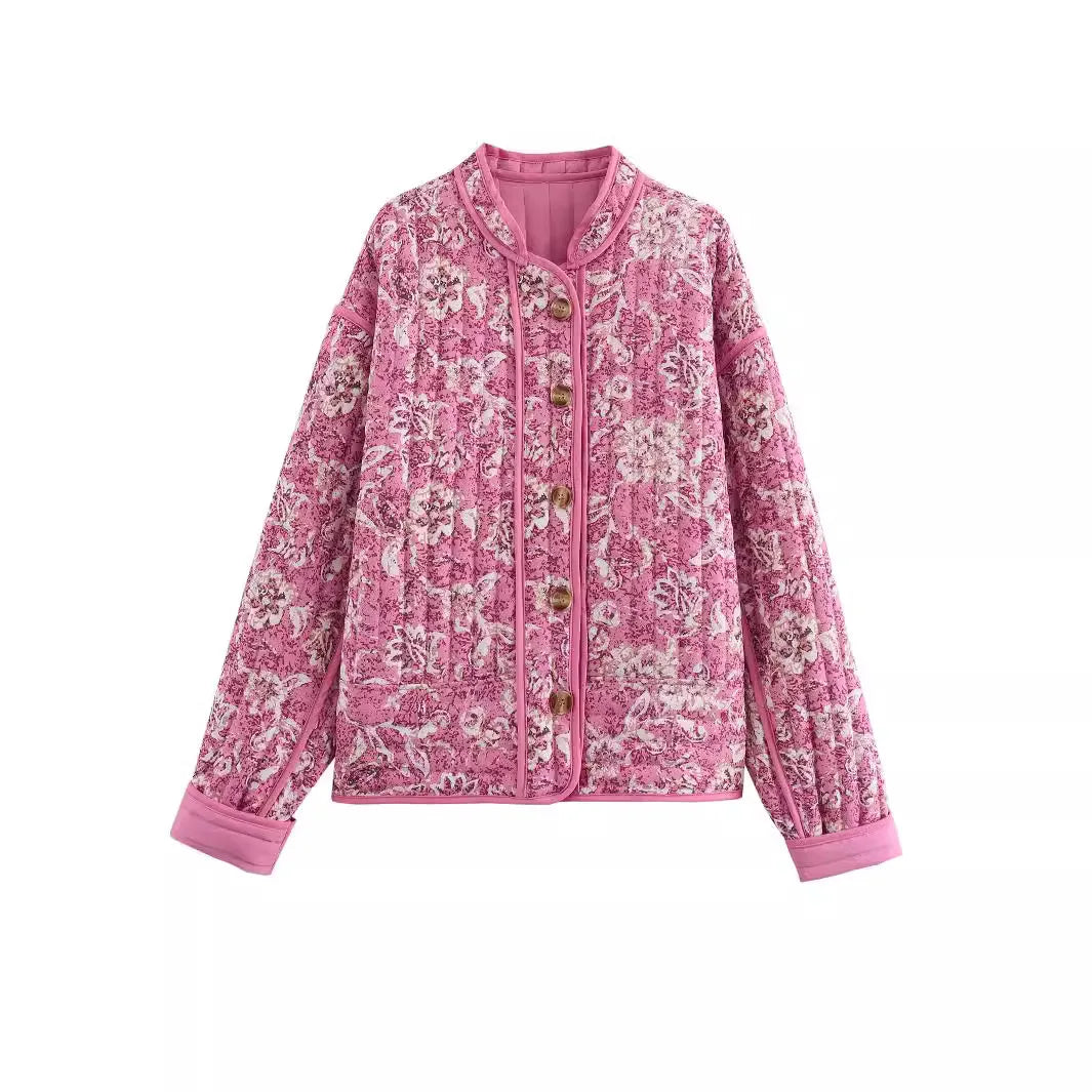 Floral Quilted Jacket | Vintage-Inspired | Cozy & Chic